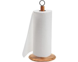 Cheffinger Keukenrolhouder - Bamboe - Houten Staande Rollenhouder - 31cm