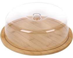 Cheffinger, Taartstolp met Bamboe Basis voor Gebak Ultra Licht, Transparant