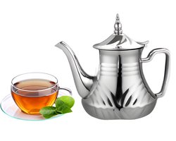 Cheffinger Theepot Zilver - 1 Liter - Turkse & Marokkaanse Theepotten