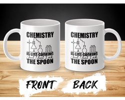 Chemie is als koken mok, grappige mok, wetenschap mok, scheikunde grap, cadeau voor scheikundige, grappige mok, Laboratorium mok