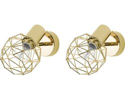 CHENAB - Wandlamp set van 2 - Goud - Metaal