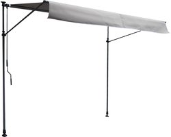 CHENE balkonluifel 3 × 1.2m - Grijs doek en grijs frame