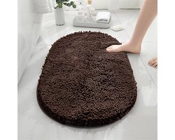Chenille Badmat - Antislip Vloermat - Badkamer Decoratie - Snelle Absorptie - 1.3 x 2.0 Voet - Bruin