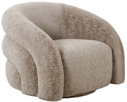 Chenille Fauteuil Draaibaar Stig Beige