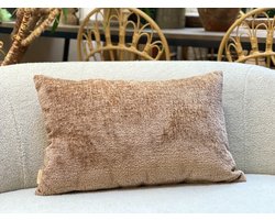 Chenille kussen champagne
