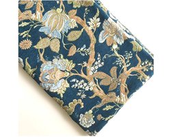Chenille Meubelstof - Meubelbekleding Stof - Meubels Vernieuwen - Hoge Kwaliteit Stof - 150 cm Breed - Blauw