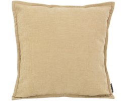 Chenille Piped Beige Kussenhoes | 45 x 45 cm | Polyester