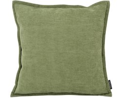 Chenille Piped Groen Kussenhoes | 45x45 cm | Polyester