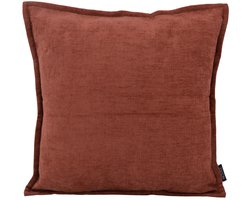 Chenille Piped Roest Kussenhoes | 45 x 45 cm | Polyester