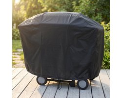 Cheqo® BBQ Afdekhoes - Beschermhoes - Barbecue Hoes - BBQ Cover - Universeel - Waterafstotend - UV-bestendig - Zwart - Tuin - Barbecue - Grill Hoes - Gasbarbecue - Kogelbarbecue - Buitenkeuken - Afdekzeil