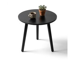 Cheqo® Bijzettafel Zwart - Bijzettafeltje Rond - Plantentafel - Banktafel - Hoektafel - Nachtkastje - Telefoontafel - Tafeltje - Lampentafel - Decoratietafel - voor Woonkamer en Slaapkamer