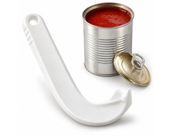 Cheqo® Blikopener voor Blikken met Trekring - Ringblikopener - Reuma Hulpmiddel - Hulpmiddel voor Ouderen - Opener voor Treklipjes - Openingshulp bij Artrose en Zwakke Handen - Keukengereedschap - Wit