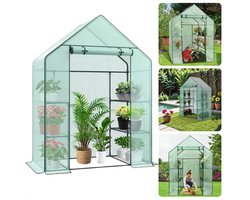 Cheqo® Broeikas - Compacte Tuinkas voor Groente Kweken - Foliekas - Moestuin - Weerbestendige Plantenkas - Kweekkas