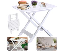 Cheqo® Campingtafel - Bijzettafel - Tuintafel - Vouwtafel Wit - Inklapbare Tafel - Lichtgewicht en Draagbaar - Inklapbare Tuintafel