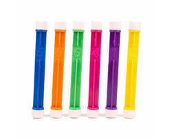 Cheqo® Duikstaven Set van 6 - Duikstaafjes - Duikstokken - Duikspeelgoed - Zwembadspeelgoed - Waterspeelgoed - Duikspeeltjes - Opduik Speelgoed - Onderwater Speelgoed - Duikspel - Duikset - Leren Duiken - voor Zwemles - voor Kinderen