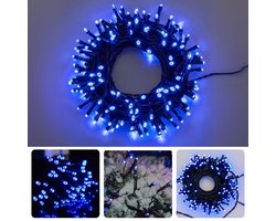 Cheqo® Kerstverlichting - Kerstboomverlichting - Kerstlampjes Blauw - LED Lichtsnoer - 80 LED's - 6 Meter - Blauwe Buitenverlichting - Waterdicht en Energiezuinig