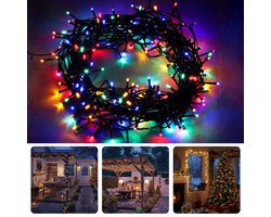 Cheqo® Kerstverlichting Multicolor - LED Lichtsnoer - 720 LED Lampjes - 54 Meter Lengte - Binnen En Buiten - Groen Snoer - IP44 Adapter - Kerstboomverlichting - Feestverlichting - Lichtslinger - Veelkleurig - Kerstlampjes