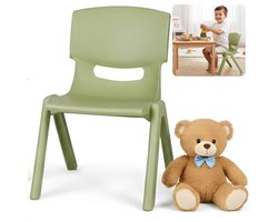 Cheqo® Kinderstoeltje - Kinderstoel - Peuterstoeltje - Peuterstoel - Kinderstoel Groen - Kinderstoel Kind - Stoel voor Kinderen - Kinderstoel 3 Jaar - Kinderstoel Tuin - Kinderstoel Buiten - Kinderstoel Binnen
