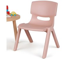 Cheqo® Kinderstoeltje - Kinderstoeltje Roze - Kinderstoel - Kinderstoel Roze - Peuterstoeltje - Peuterstoel - Kinder Tuinstoel - Tuinstoeltje Kind - Kinderstoel Buiten - Kinderstoel Binnen - Kunststof Kinderstoeltje - Plastic Kinderstoeltje