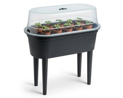 Cheqo® Kweektafel - Kweektafel op Poten - Kweektafel met Deksel - Kweekbak op Poten - Kweekbak met Deksel - Kweektafel Kas - Kweekkas op Poten - Mini Kweekkas - Kweekkas