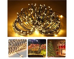 Cheqo® LED Verlichting 240 LED - 18 meter - Extra Warm Wit - Flexibel Snoer - Voor Binnen en Buiten - 8 Lichtfuncties - Energiezuinig - IP44 - Kerstverlichting voor Kerstbomen - Vensterbanken - Tuinhagen - Sfeerverlichting - Lichtsnoer