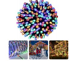 Cheqo® LED Verlichting 320 LED - 24m - Multicolor - 8 Lichtfuncties - Soft Wire - Flexibel Snoer - Feestverlichting - Kerstverlichting - Tuinverlichting - Buitenverlichting - Gekleurde Kerstverlichting - Voor Binnen en Buiten