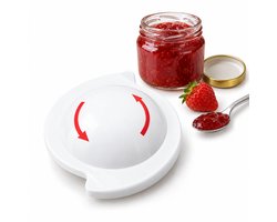 Cheqo® Potopener en Flesopener voor Draaidoppen - Dekselopener - Reuma Hulpmiddel - Dopopener - Bokaalopener - Hulpmiddel voor Ouderen - Openingshulp bij Artrose en Zwakke Handen - Keukengereedschap - Wit