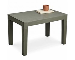 Cheqo® Tuintafel Groen - Bijzettafel Buiten - Tuin Bijzettafel - Kunststof Tuintafel - Balkontafel - Buitentafel - Terrastafel - Salontafel Tuin - Koffietafel Buiten - Campingtafel - Loungetafel - Tuintafeltje - Bijzettafeltje - Tuinmeubel