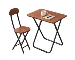 Cheqo® Universele Tafel Set met Stoel - Bureau - Eettafel - Kindertafel - Klaptafel Met Stoel - Ideaal voor Kinderen - Kinderkamer - MDF - Bruin