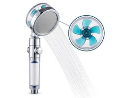Cheqo® Waterbesparende Douchekop - Handdouche - Douchekop met Filter - Turbo Douchekop - Hoge Druk Douchekop - Douchekop met Stopknop - Kalkfilter - Regendouche - 360 Graden Draaibaar - Drukverhogend - Universele Douchekop - Eco Douchekop