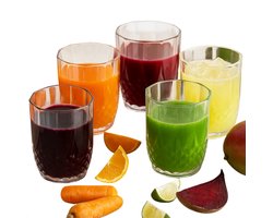 Cheqo® Waterglazen Set - Waterglas Set - Glazen Set - Kristaleffect - 6x400ml - Herbruikbaar Kunststof