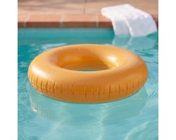 Cheqo® Zwemband Oranje - Zwemring - Opblaasbare Zwemband voor Volwassenen en Kinderen - Zwembad Speelgoed - Waterspeelgoed - Zwembad Accessoires - Opblaasband Groot - Drijfband - Float Tube voor Zwembad en Strand - Zwembenodigdheden Zomer