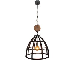 Chericoni Aperto hanglamp - 1 lichts - Ø 47 cm - E27- Zwart - Met Katrol