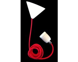 Chericoni - Corda - Hanglamp/Pendel - Strijkijzersnoer - Wit, Rood