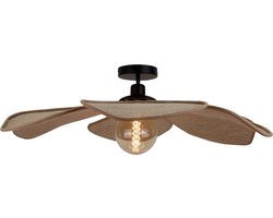 Chericoni Corvo Plafondlamp - Ø80 cm - 1-lichts - Beige/Naturel - Bladvormig Design - E27 - Beige Japandi Plafondlamp