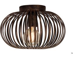 Chericoni Curvato Plafondlamp - 1 lichts - Ø30cm - E27 - Brons