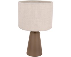 Chericoni Faro Tafellamp - 1 lichts - Ø20 cm - Taupe/Zand - Japandi Stijl