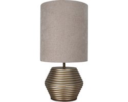 Chericoni Modena Tafellamp - Ø30 cm - Creme, Goud - Fluweel, Metaal