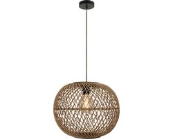 Chericoni Nature Diagonaal Rond Hanglamp – 1 lichts – Ø50 cm – E27 - Natuur hout