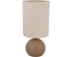 Chericoni Porto Tafellamp - 1 lichts - Ø18 cm - Taupe/Zand - Japandi