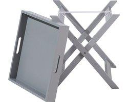 CHESTER - Bijzettafel - Grijs - MDF