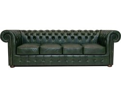 Chesterfield Bank Class Leer | 4-zits | Cloudy Groen | 2 tot 4 weken levertijd