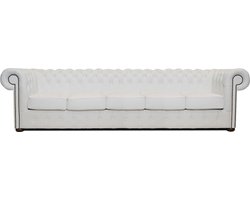 Chesterfield Bank Class Leer | 5-zits | Mos Groen | 2 tot 4 weken levertijd