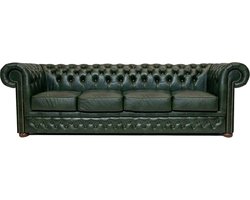 Chesterfield Bank First Class Leer | 4-zits | Cloudy Groen | 2 tot 4 weken levertijd