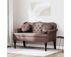 Chesterfield Bank - Slaapbank Bedbank - Zitruimte Creëren - Stijlvolle Knoopsluiting - 1205 cm - Bruin