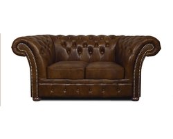Chesterfield Bank Winfield Basic Leer | 2-zits | Cloudy Licht Bruin | 2 tot 4 weken levertijd