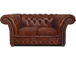 Chesterfield Bank Winfield Basic Luxe Leer | 2-zits | Cloudy Karamel | 2 tot 4 weken levertijd
