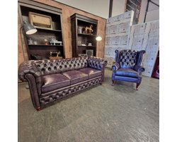 Chesterfield Brighton 3-zits - Antiek Paars // NIEUW!