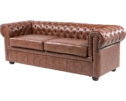CHESTERFIELD - Chesterfield bank 3-zits - Goudbruin - Kunstleer