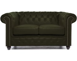 Chesterfield Eco Leather Line - Dark Green 2-zits